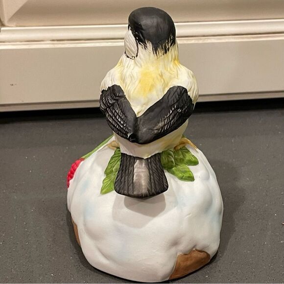 Chickadee yellow porcelain bird music box für Elise - Picture 5 of 10
